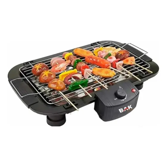 Churrasqueira Elétrica Portátil Bak BBQ 1500W Grelha Inox