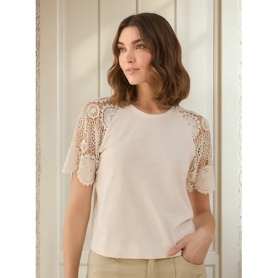 Camiseta Esprit 601g201 Beige Aren