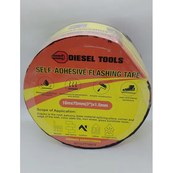 Cinta Impermeable Para Techos 10 Mtrs Marca Diesel Tools