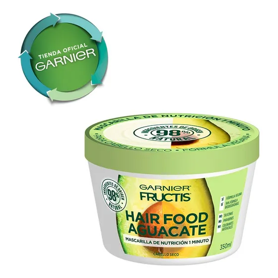 Mascarilla Nutricion Garnier Fructis Aguacat Pelo Seco 350ml