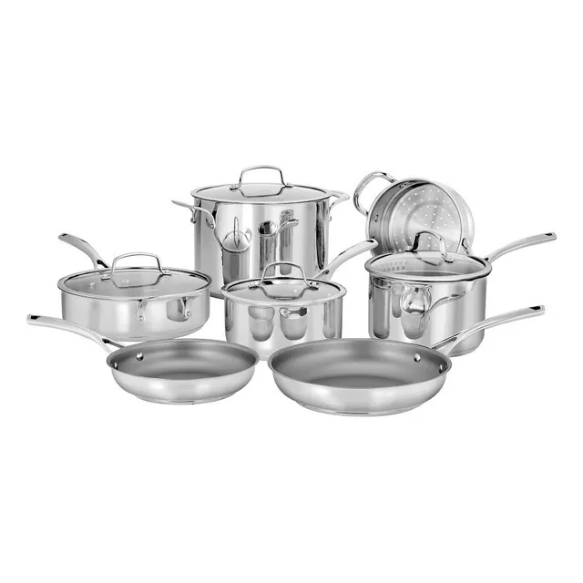 Batería De Cocina 95-11es Acero 11 Piezas Color Plateado Cuisinart