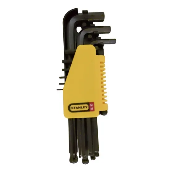 Juego De 9 Llaves Hexagonal Largas Pta Rda Mm 69-256 Stanley
