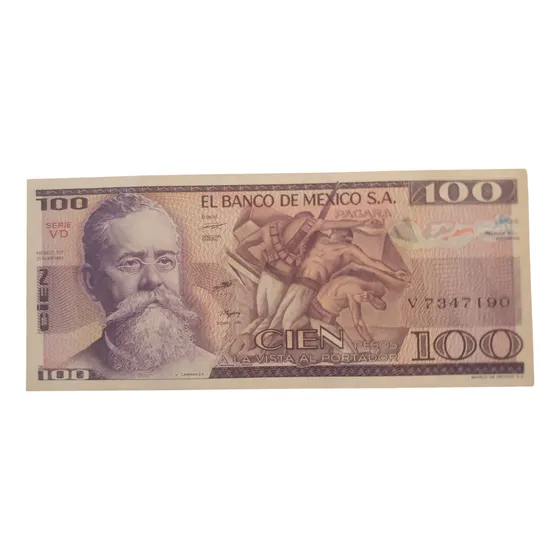 Mexico Billete Coleccion 100 Pesos Año 1982 Sin Circular Unc