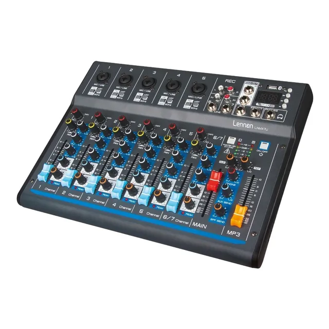 Mezcladora De 7 Canales Bluetooth Usb Lennon Ln-m7xu