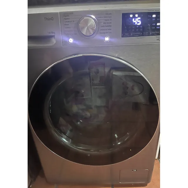 Lavadora LG Thinq 220v Color Plateada