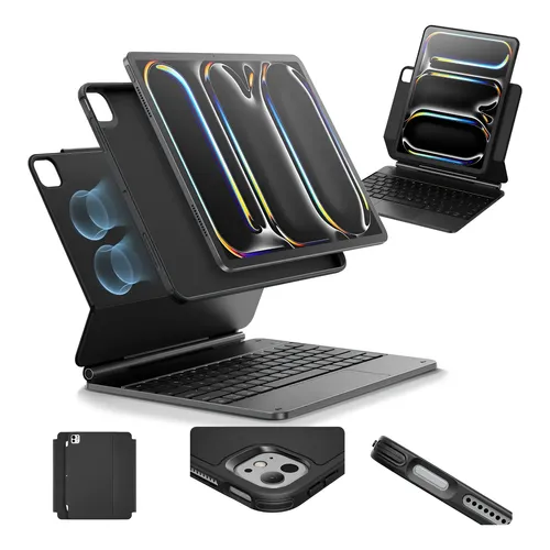 あきおDWE⑤ Bettdow A1895 Teclado Magnético Rgb Para Apple iPad Pro 11 Air 4/5