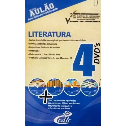 Box Dvd Aulão Literatura + Brinde