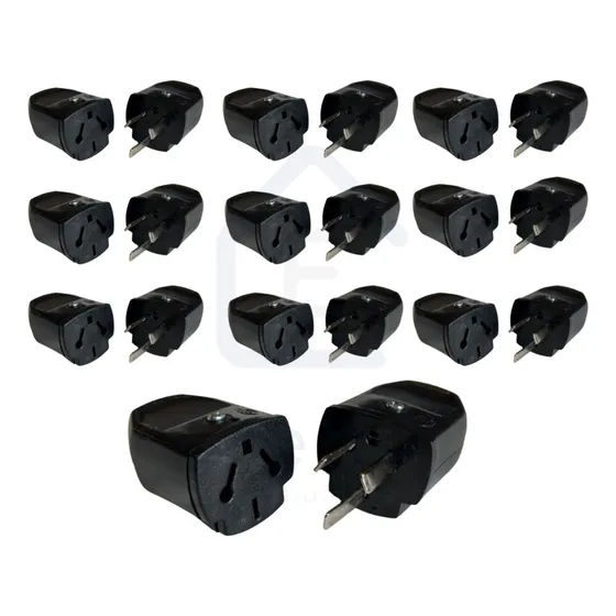Ficha Macho Y Hembra 10 Amp 220v  Combo  X40unidades Negras