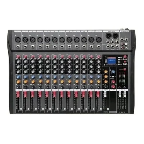 Mesa De Som 12 Canais Bluetooth Usb Mixer Mp3 Playe Digital 127/220V