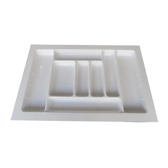 Cubertero Blanco Plastico Abs 80 Cm Para Gaveta Accesorio