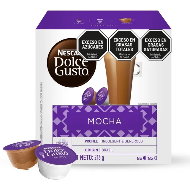 Capsulas Mocha Nescafé Dolce Gusto con 16 unidades