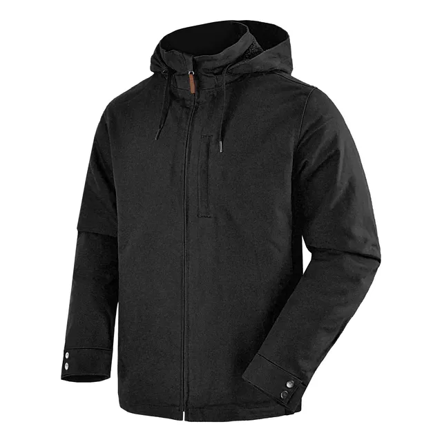Chaqueta Térmica Hombre Algodón Canvas Interior Sherpa Con Gorro Desmontable Y Cierres Ykk® Geike De Lenga®