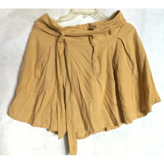Short-falda Para Dama En Lino. Nuevo. Talla M Holgado