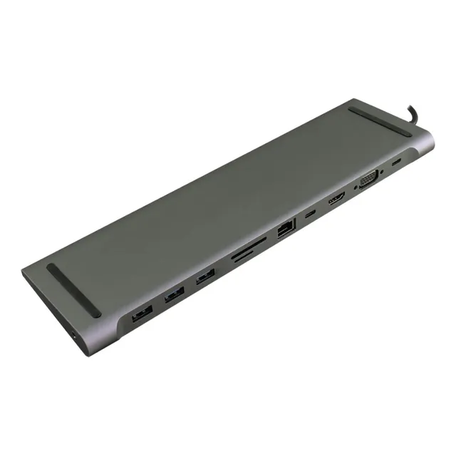 Hub Usb 12 En 1, Usb A 3.0 Rj45, Hdmi, Vga - 2dm Digital