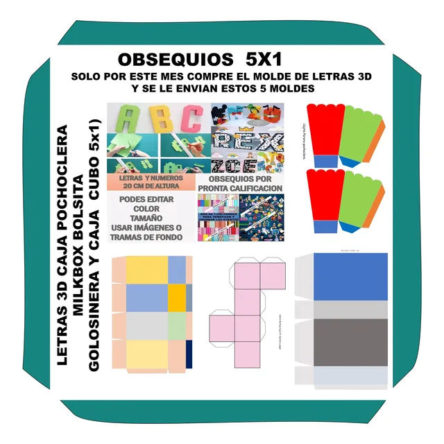 Kit Imprimible Moldes Letras Numeros 3d (editables)