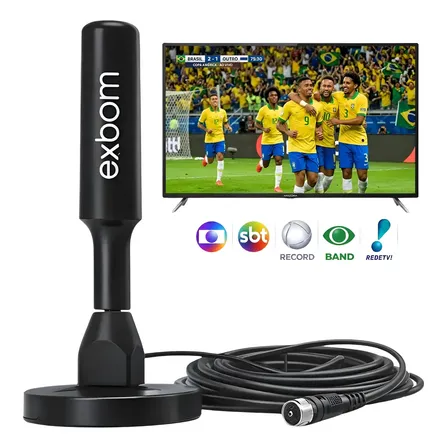 Antena Televisão Digital 5 Metros Interna Externa Hdtv Uhf