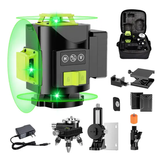 Nivel Láser Aizo 4D 16 Líneas Verde 360° Autonivelante Interior/Exterior