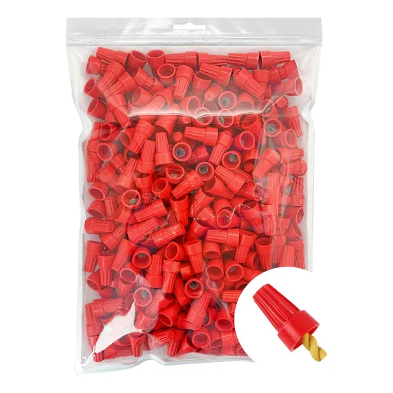 100 Capuchón Eléctrico De Resorte 8-22awg Rojo P6