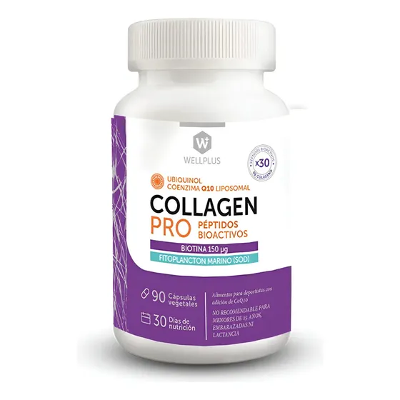 Collagen Pro Péptidos Bioactivos 90 Cápsulas Wellplus Sin Sabor