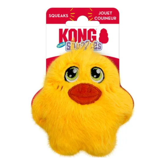 Pelucia Kong Snuzzles Kiddos Squeaker Dog Toy Extra Pequeno Cor Amarelo Desenho Duck / Pato