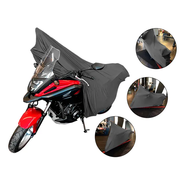 Capa Protetora Tecido Malha Cor Preta Para Cobrir Moto