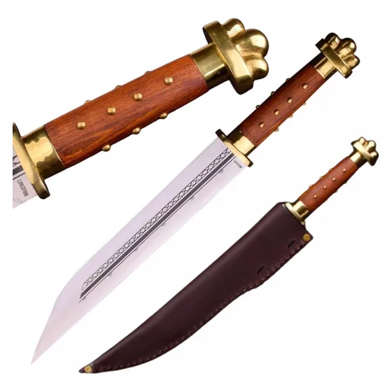 Daga Cuchillo Seax Sax Merovingian Vikingo Forjado Funcional