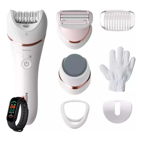 Depiladora Wet & Dry Philips Bre730/00 + Smartwatch