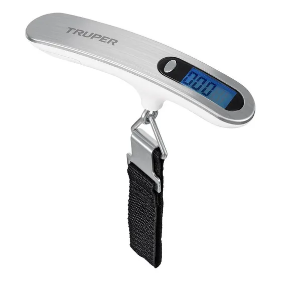 Peso Digital Equipaje 1-50kg Portat Pant Lcd Base-50m Truper