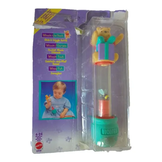Disney Mattel Sonajero Winnie The Pooh Sonido Retro Vintage