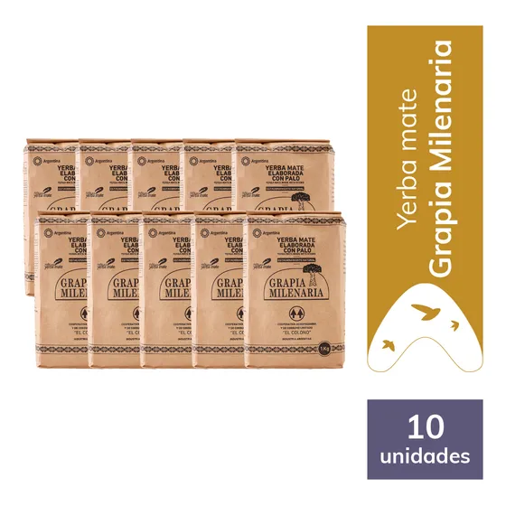 Yerba Grapia Milenaria Pack 10 X 1 Kg