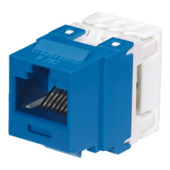 Conector Panduit Jack Keystone Cat6 Estilo 110 Impacto Azul