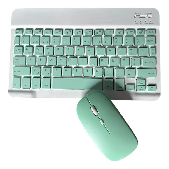 Kit Teclado Mouse Para Tablet iPad Galaxy Celular Bluetooth