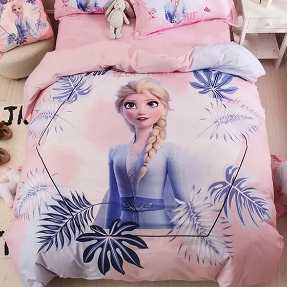 Jogo Cama King Size Frozen Rosa 4 Peças Premium