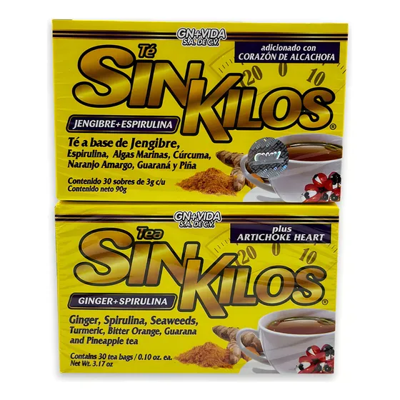 2 Té Jengibre+espirulina P/ Bajar De Peso Sin Kilos Gn+vida