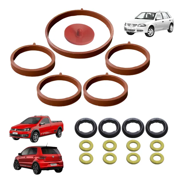 Kit Junta Coletor Admissao Tbi Diafragma Fox Gol Ea111