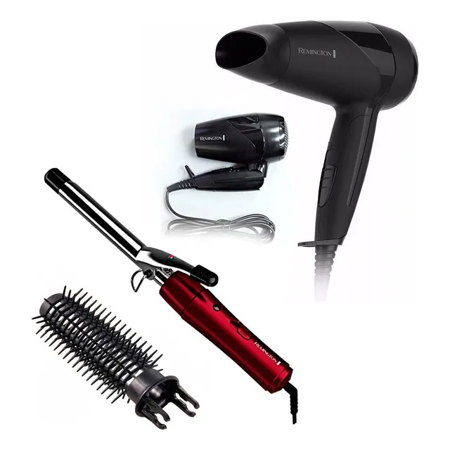 Secador Pelo Remington D1500 2000 W + Cepillo Rizador 19 Mm 
