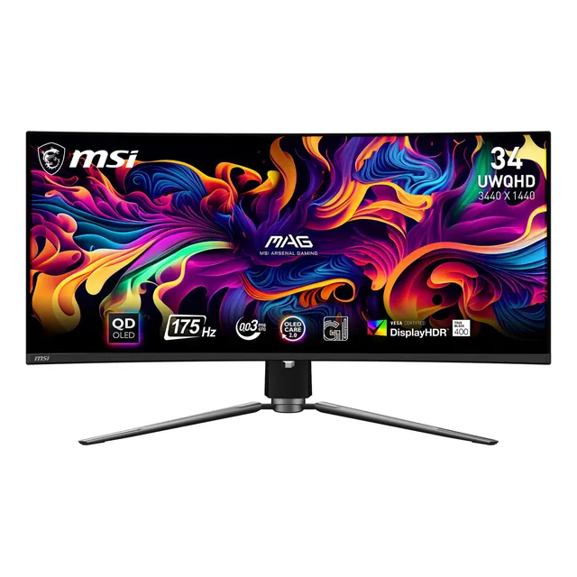 Monitor Gamer MSI con pantalla de 34" 175Hz y resolución WQHD