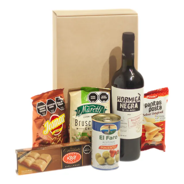Canasta Regalo - Vino Malbec Argentino, Budín, Turrón Y Más