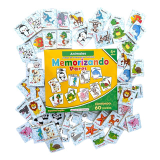 Juego De Memoria - Memorizando Animales Con 60 Piezas Juego De Memoria - Memorizando Animales Con 60 Piezas