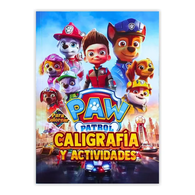 Pack 6 Libros Paw Patrol Caligrafía Para Colorear