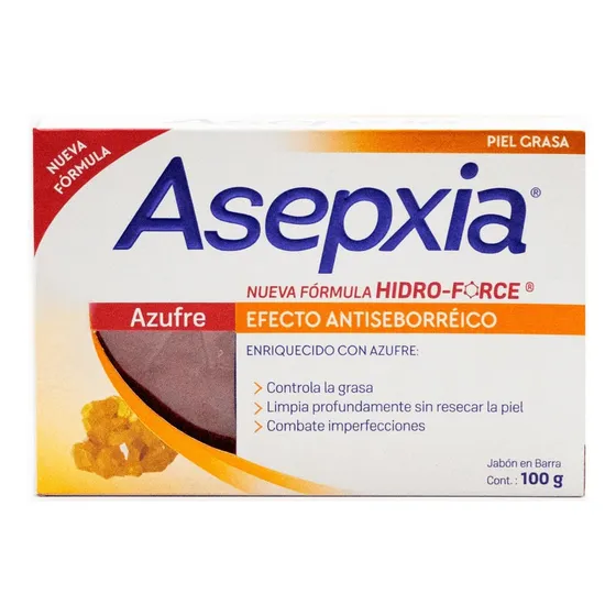 Asepxia Jabon Azufre 100 G - g a $165
