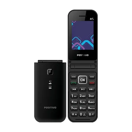 Featurephone Positivo P51 4g Rádio Botão Sos 2 Sim- Preto