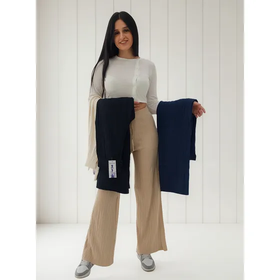 Pantalon Palazo Mujer Suave Comodo De Hilo Comodo