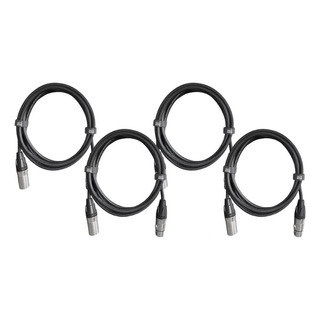 4 Cabo Xlr Fêmea X Xlr Macho 2 Metros Balanceado Pro Series 4 Cabo Xlr Fêmea X Xlr Macho 2 Metros Balanceado Pro Series