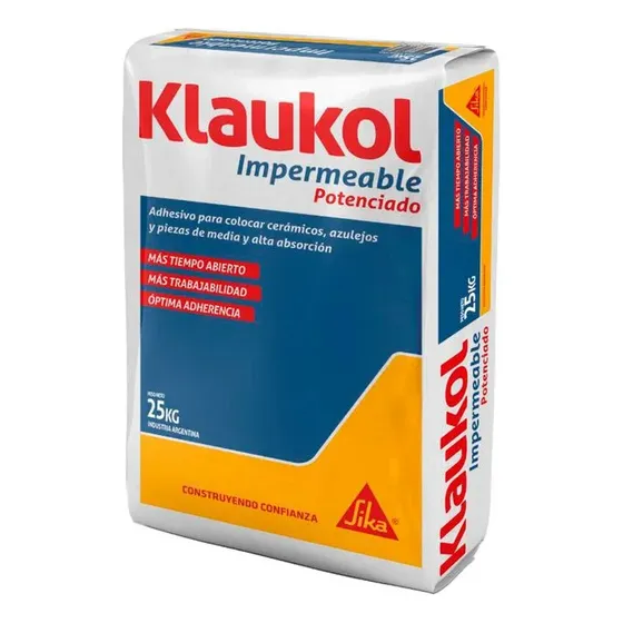 Pegamento Adhesivo Impermeable Potenciado 25 Kg Klaukol Sika