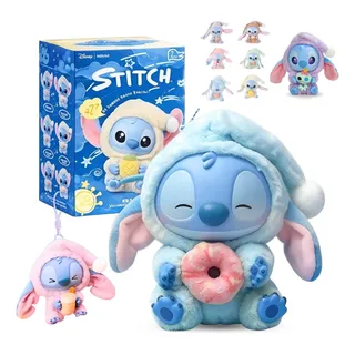 Boneco Stitch Labubu Pelúcia Surpresa Colecionável Chaveiro Aleatóri