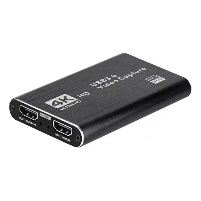 Capturadora Video Hdmi 4k 1080p  Usb 3.0 Loop Bucle + Mic In