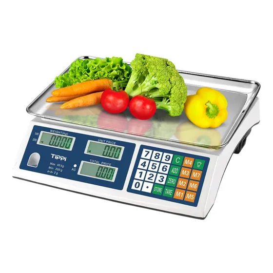 Balança Comercial Digital 5 G 40kg Eletrônica Alta Precisão 127/220V Cozinha Com Bateria Embutida 127/220V Tippi