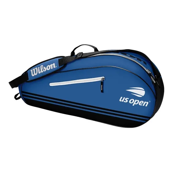 Morral Raquetero Bolso Tenis Wilson Us Open Funda Forro 3pk Color Azul