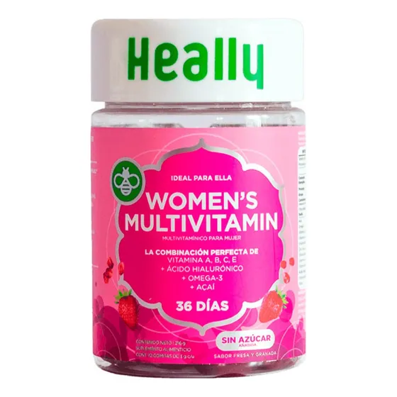 Heally Multivitamínico Para Mujer, 72 Gomitas Vitaminas 216g